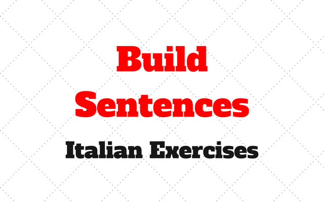 Build sentences italian