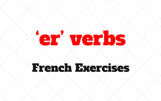 er verbs list in french