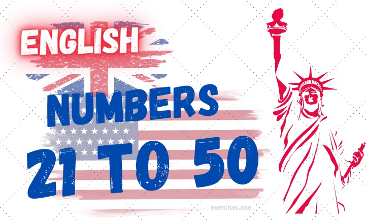english numbers 21 to 50 exercises